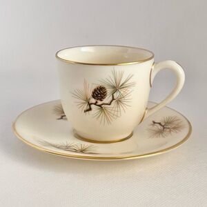 Flat Demitasse Cup and Saucer Set